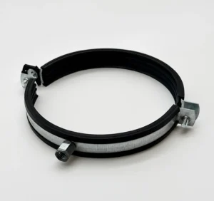 Pipe clamp with rubber insert