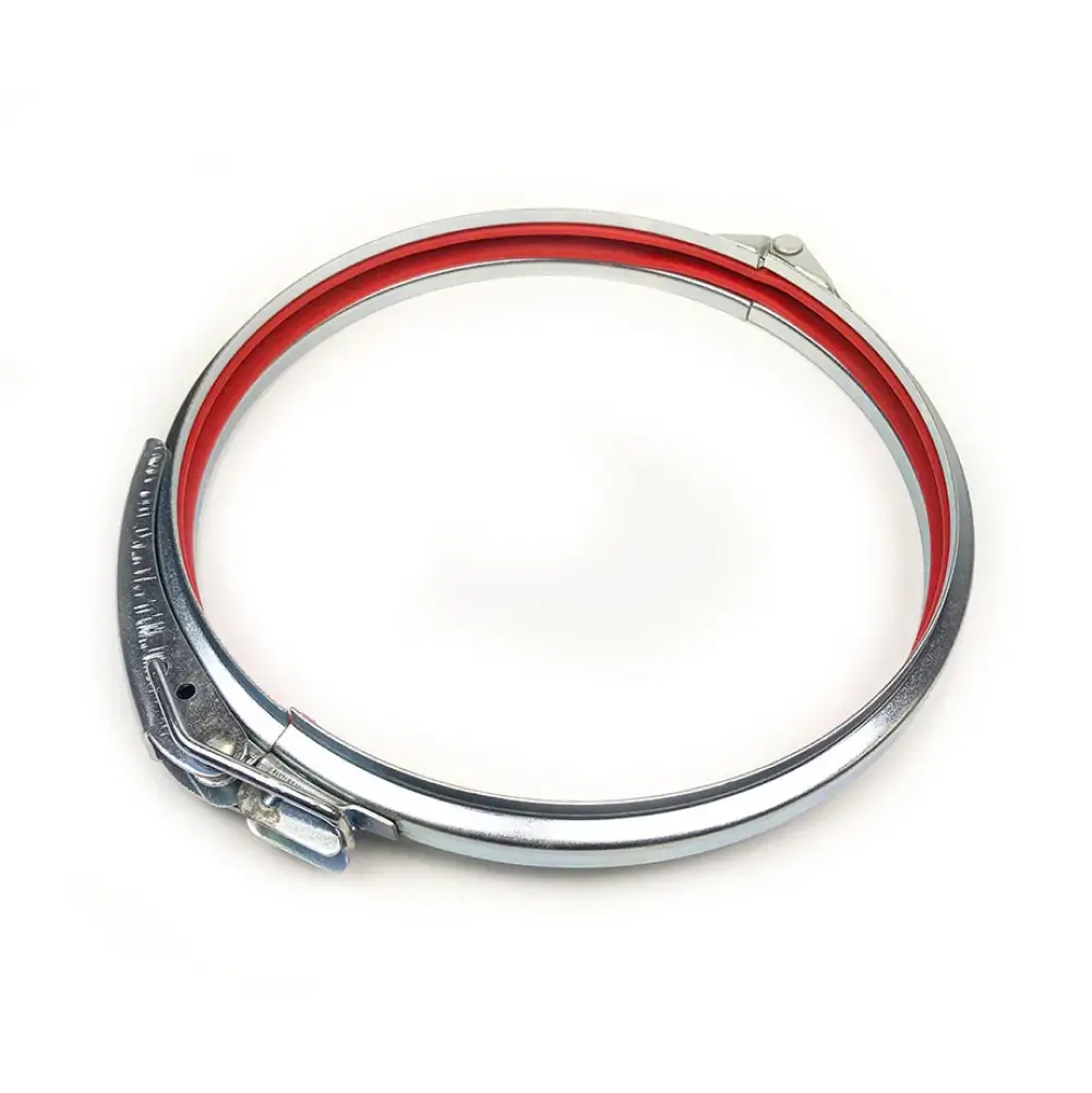 Quick Connect Pull-Ring Clamp with PVC Rubber Insert and Hinge